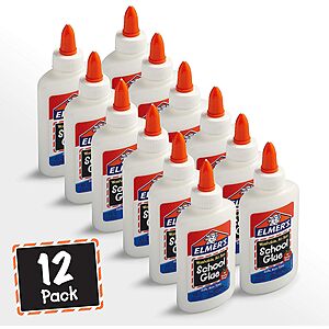 12-Count 4-Oz Elmer's Liquid School Glue (Washable) $5.28 + Free Shipping  w/ Prime or on $25+