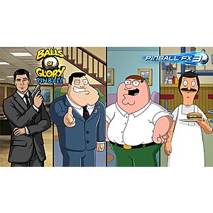 Pinball FX3 Balls of Glory (Family Guy, American Dad!, Bob's Burgers, and Archer) Pinball (Nintendo Switch Digital Download) $  3.49