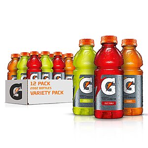12-Pack 20-Oz Gatorade Sports Drink (Classic Variety Pack) $7.48 ($0.62 Each)
