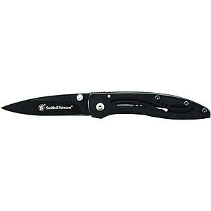 Smith & Wesson CKLPB 5.3" S.S. Folding Knife with a 2.3" High Carbon Drop Point Blade and Stainless Steel Handle