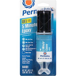 0.84-Oz Permatex PermaPoxy 5 Minute General Purpose Epoxy $3.40 w/ Subscribe & Save