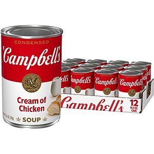 12-Pack 10.5-Oz Campbell's Condensed Cream of Chicken Soup $  9.31 ($  0.78 Each) w/S&S + Free Shipping w/ Prime or on $  35+