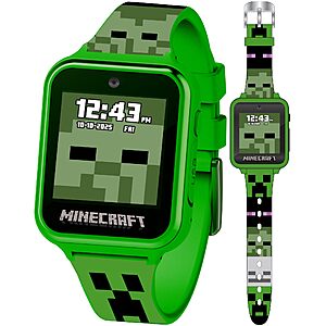 Minecraft Kids Smartwatch Interactive LED Screen Watch w/ 10 Custom Watch Faces (Green) $17.45 + Free Shipping w/ Prime or on $35+