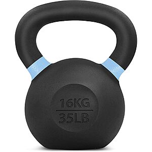 [Prime] 35-Lb Yes4All Powder Coated Cast Iron Competition Kettlebell w/ Wide Handle & Flat Bottom $28.61 + Free Shipping