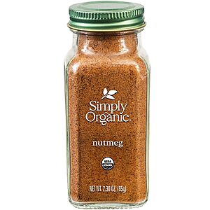 2.3-Oz Simply Organic Pure Ground Nutmeg $3.88 w/S&S + Free Shipping w/ Prime or on $35+