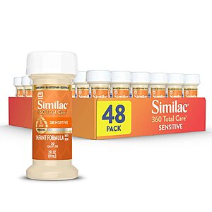 48-Count 2-Oz Similac 360 Total Care Sensitive Infant Formula $32.72 w/S&S + Free Shipping w/ Prime or on $35+