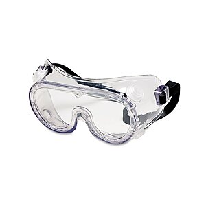 MCR Chemical Splash Safety Goggles w/ Indirect Ventilation (Clear Lens, Adjustable Strap) $2.99 + Free Shipping w/ Prime or on $35+