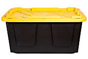 27-Gallon GreenMade Professional Storage Tote w/ Handles/Snap Lid (Black/Yellow) $8.99 + Free Store Pickup