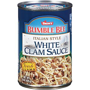 15-Oz Snow's Bumble Bee Italian Style White Clam Sauce https://static.slickdealscdn.com/attachment/3/8/9/0/8/6/300x300/18206848.thumb.80 w/ Subscribe & Save & More