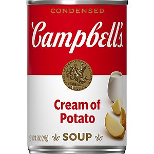10.5-Oz Campbell's Condensed Vegetarian Vegetable or Cream of Potato Soup <img src=