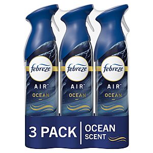 3-Pack 8.8-Oz Febreze Air Mist Freshener Sprays (Ocean Scent) .60 w/ Subscribe & Save