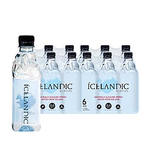 24-Pack 11.1-Oz Icelandic Glacial Natural Spring Water $13.29 w/S&S + Free Shipping w/ Prime or on $35+