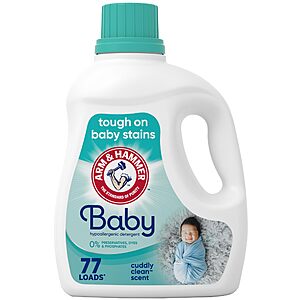 Select Accts: 100.5-Oz Arm & Hammer Baby Hypoallergenic Liquid Laundry Detergent $5.60 w/ Subscribe & Save