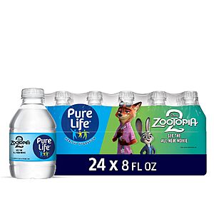 24-Pack 8-Oz Pure Life Purified Plastic Water Bottles $3.58 w/S&S + Free Shipping w/ Prime or on $35+