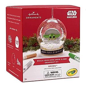 Hallmark Crayola Build-Your-Own Snow Globe Christmas Ornament Kit (Grogu) $5.35 
