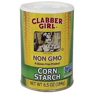 6.5-Oz Clabber Girl Non-GMO Corn Starch $1.45 w/S&S + Free Shipping w/ Prime or on $35+