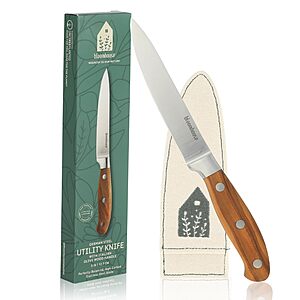 5" Bloomhouse Utility Boning Knife w/ German Steel, Full Tang, Olive Wood Handle $15.45 