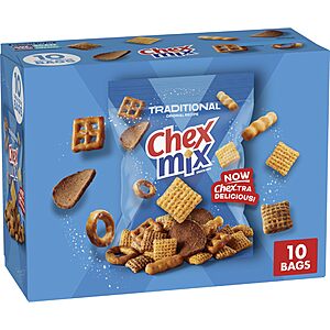 10-Ct 1.75-Oz Chex Mix Original Recipe Snack Mix (Traditional) $4.20 w/ S&S