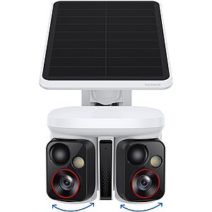 Baseus X1 Pro Dual-Tracking Outdoor Wireless 3K Security Camera w/ 300° Pan, 8x Zoom, & Color Night Vision