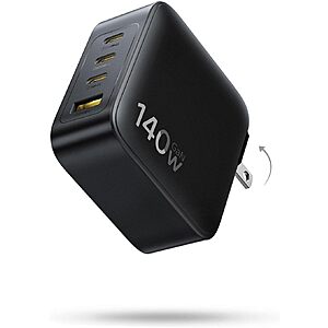 Prime Members: Baseus 4-Port PD3.1 USB-C GaN Wall Charger (up to 140W, 1x USB-A, 3x USB-C) $34.99 + Free Shipping