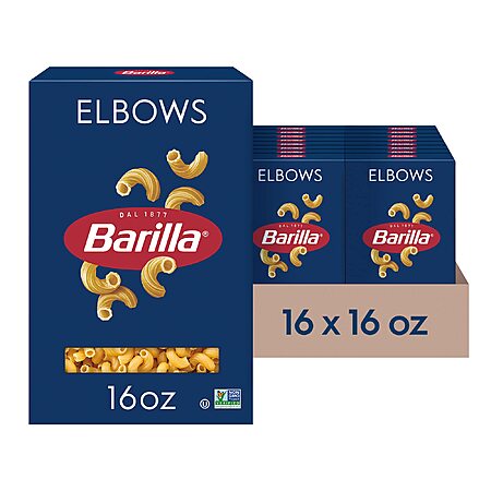 16-Pack 16-Oz Barilla Pasta (Elbow Macaroni) $12.46 ($0.78 Each) w/S&S + Free Shipping w/ Prime or on $35+