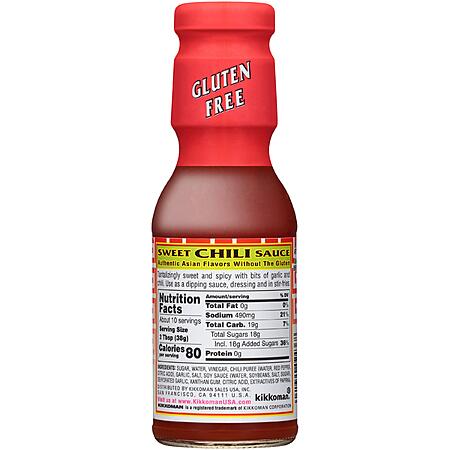 13-Oz Kikkoman Gluten Free Sweet Chili Sauce $5 + Free Shipping w/ Prime or on $35+