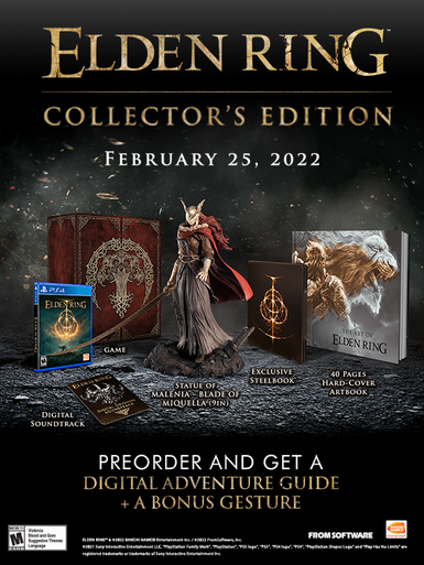 Sold Out - Elden Ring Collector's Edition PlayStation 4 - Preorder $189.99