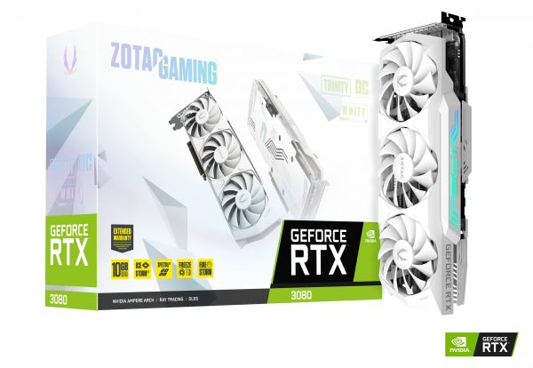 ZOTAC GAMING GeForce RTX 3080 Trinity OC White Edition LHR + Shipping $1100