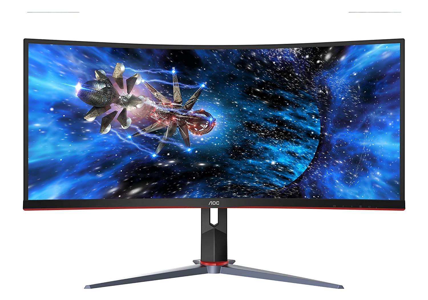 AOC CU34G2X 34" Curved Monitor, UltraWide QHD 3440x1440, VA Panel, 1ms 144Hz Freesync and Gsync compatible $437