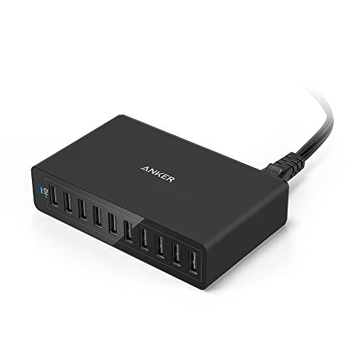 Anker 60W 10-Port USB Wall Charger, PowerPort 10 for $32.99