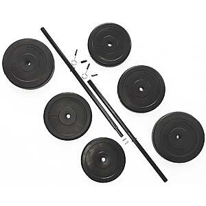 BalanceFrom Vinyl Standard Weight Set and bar in Black,100 lbs.$53 FS @ Walmart