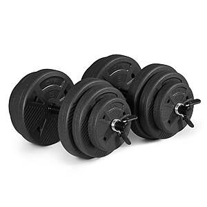 CAP Barbell 50 lb Adjustable Vinyl Dumbbell Set (50lb total, not each) $30 @ Walmart