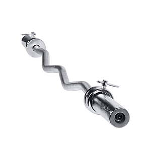 CAP Barbell 47 in. Olympic EZ Curl Bar with Collars, 200lb Capacity, Chrome $27,  Super curl.bar $30 @ Walmart