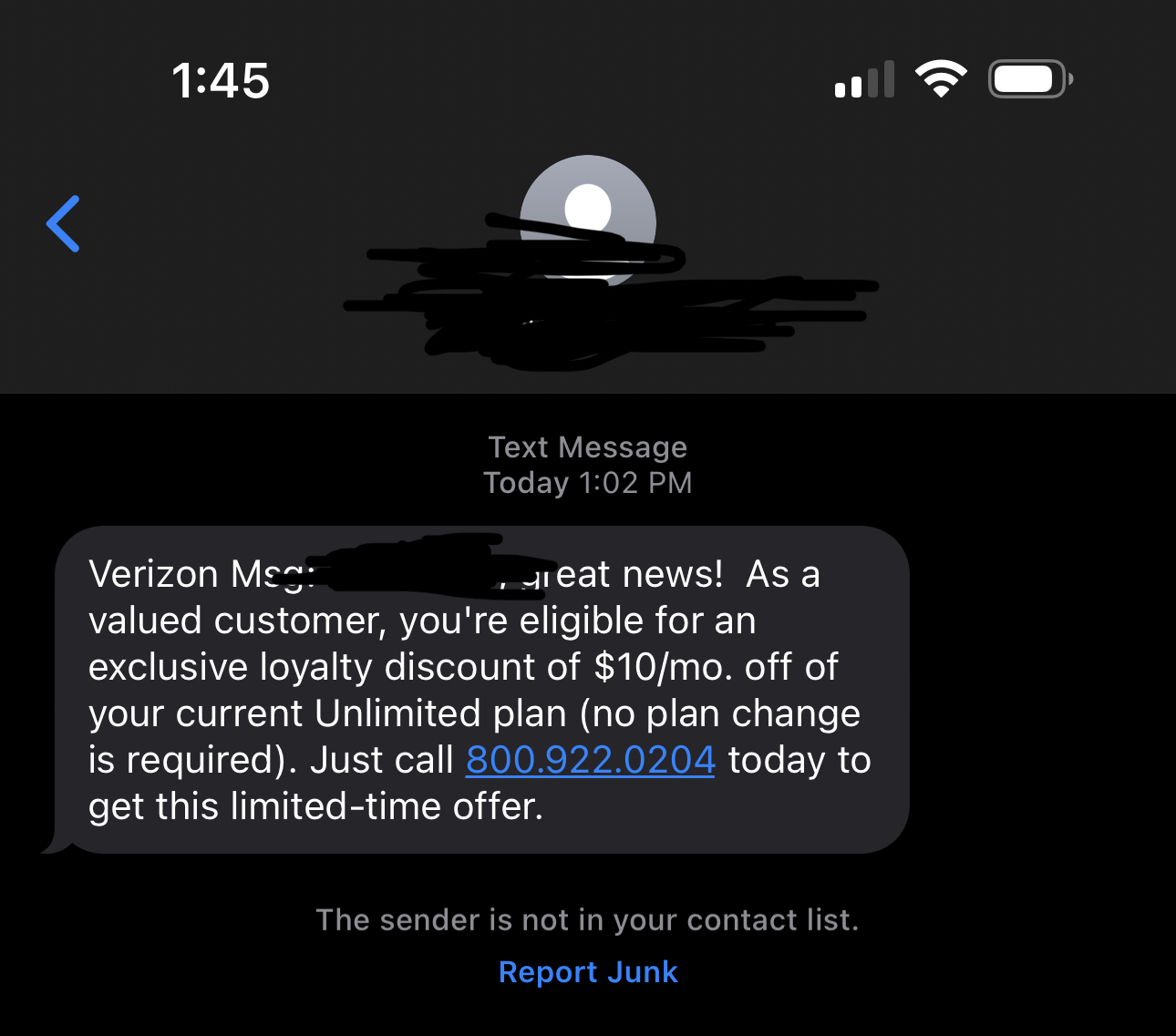Verizon Wireless Loyalty Discount 10/month YMMV