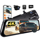 WOLFBOX G850Pro 4K Wifi ADAS Front and Rear Mirror Dash Cam (OPEN BOX) $96.89