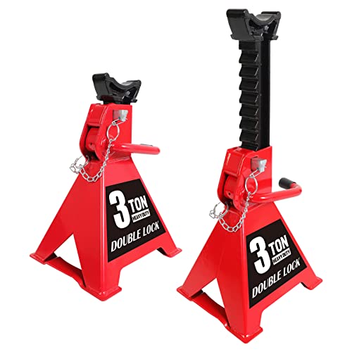 BIG RED T43005A Torin Steel Heavy Duty Jack Stands: Double Locking Pins, 3 Ton (6,000 lb) Amazon $25.24 at Amazon