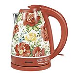 The Pioneer Woman 1.7 Liter Electric Kettle, Vintage Floral Red $19.99