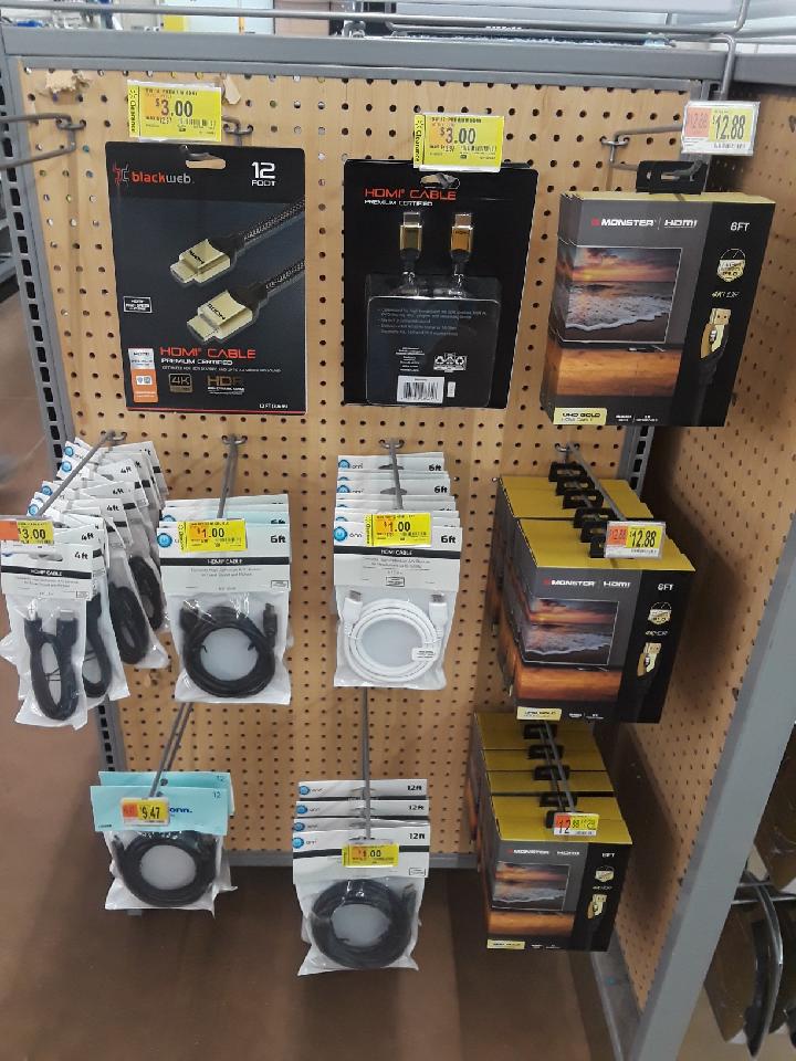 Various electronic accessories for $1-$3-$5 at Walmart on clearance YMMV - SD cards HDMI cables aux flashdrives