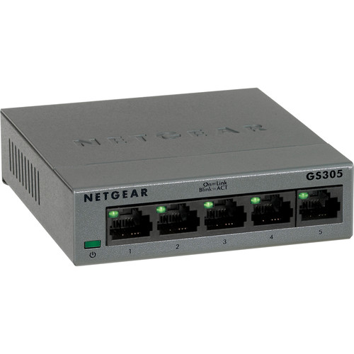 Netgear GS305 5-Port Gigabit Ethernet Unmanaged Switch $12 AC + FS
