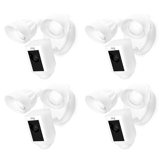 Ring website has additional 30% off on most products  if you are monitoring plan subscriber .   4-Pack Floodlight Cams White  $509.44  YMMV