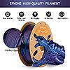 1KG ERYONE Burnt Titanium PLA Filament (Blue Purple) + 1KG Wood PLA (Red) $23.99 w/ Prime Shipping