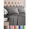 CGK Linens 6-Piece Microfiber Bed Sheet Sets (King), Dark Grey $20 w/ Prime shipping