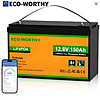 ECO-WORTHY 12V 150AH Bluetooth LiFePO4 Lithium Battery $130 + free s/h