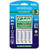Panasonic Eneloop K-KJ55M3A4BA 3 Hour Quick Charger w/ 4 AAA Batteries $20.50 w/ Prime or W+