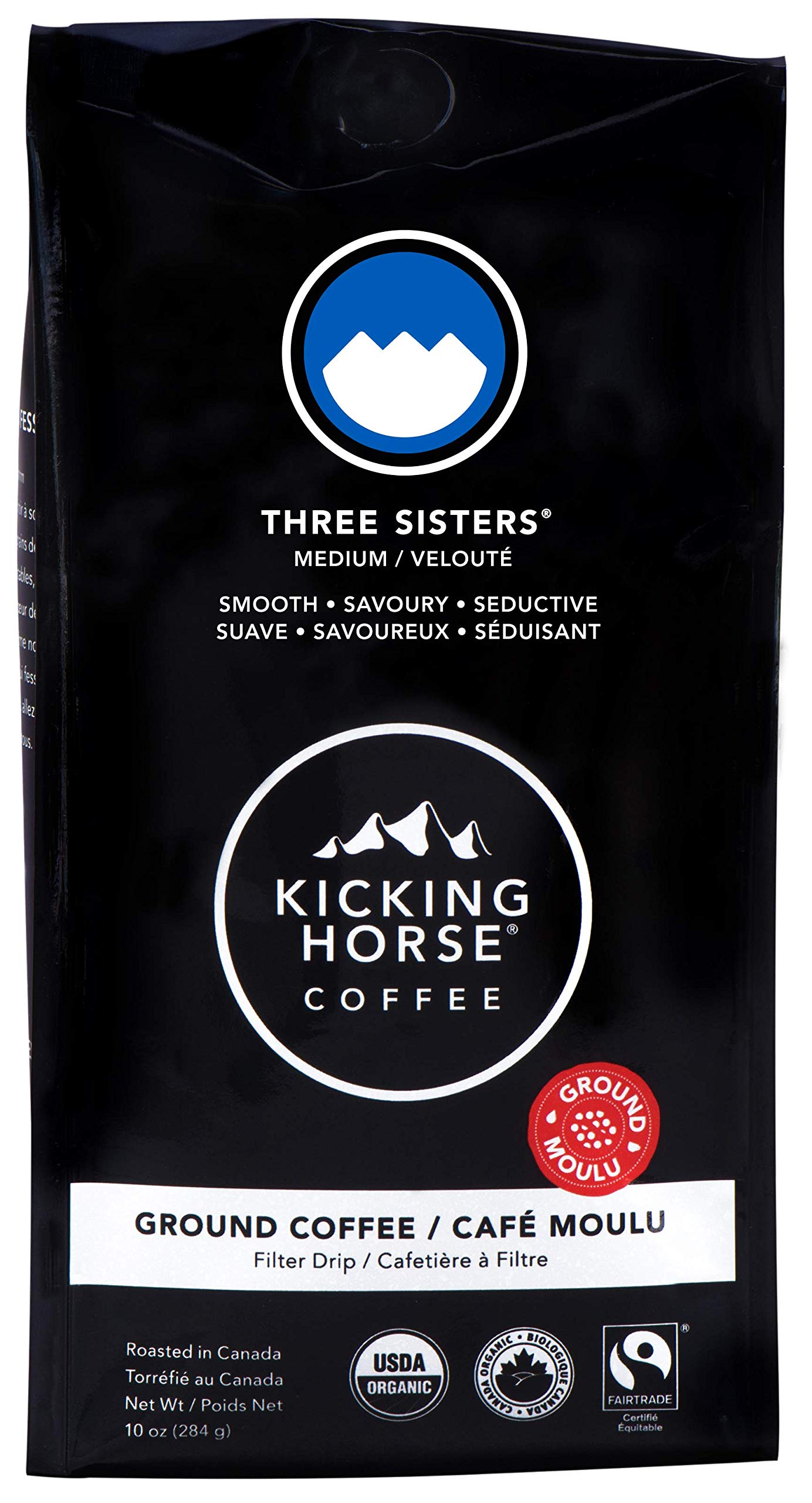 10-Oz Kicking Horse Medium Roast Organic Ground Coffee (Three Sisters) $4.78 w/ S&S @ Amazon