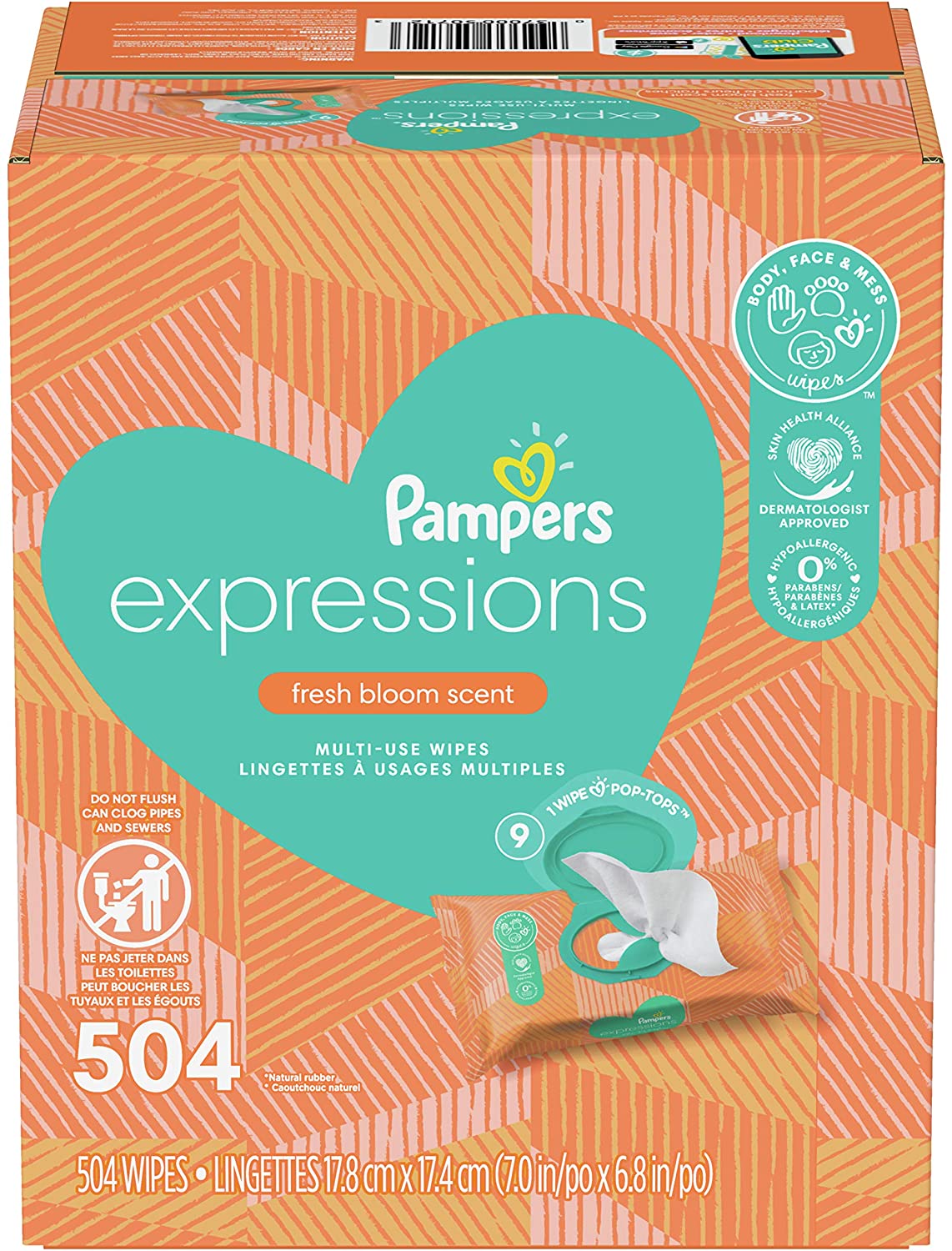 DEAD* 504 Count (9x Pop-Top Packs) Pampers Expressions Baby Diaper Wipes (Fresh Bloom) $5.97 @ Amazon w/ Prime or Walmart