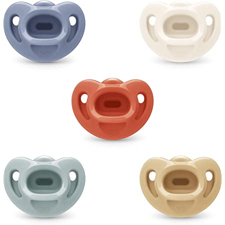 5-Pack of NUK Comfy Orthodontic Pacifiers, 0-6 Months, Timeless Collection $3.29 w/ Prime shipping