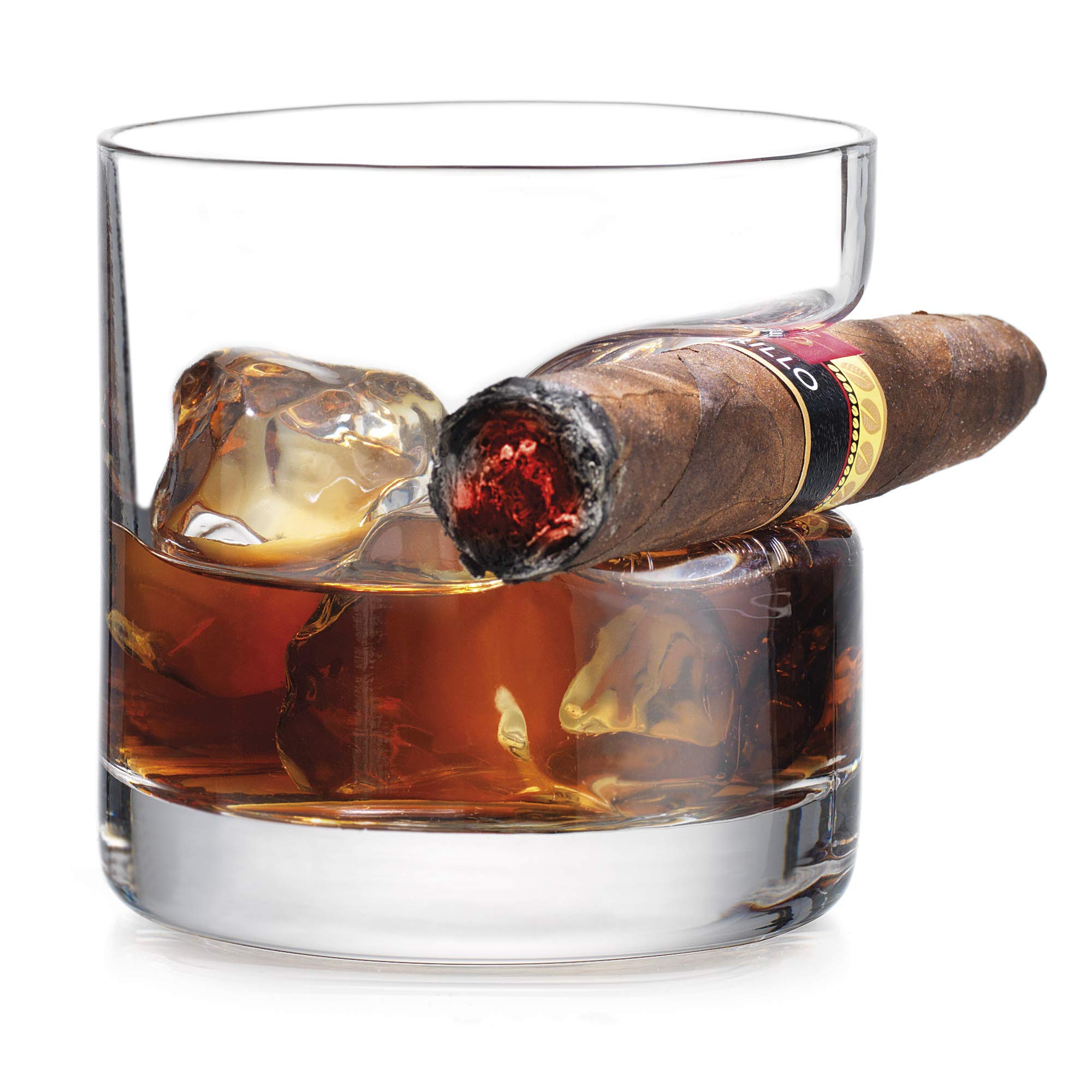 12 oz Cigar Whiskey Glass With Indented Cigar Rest $9.76 w/ Prime Shipping