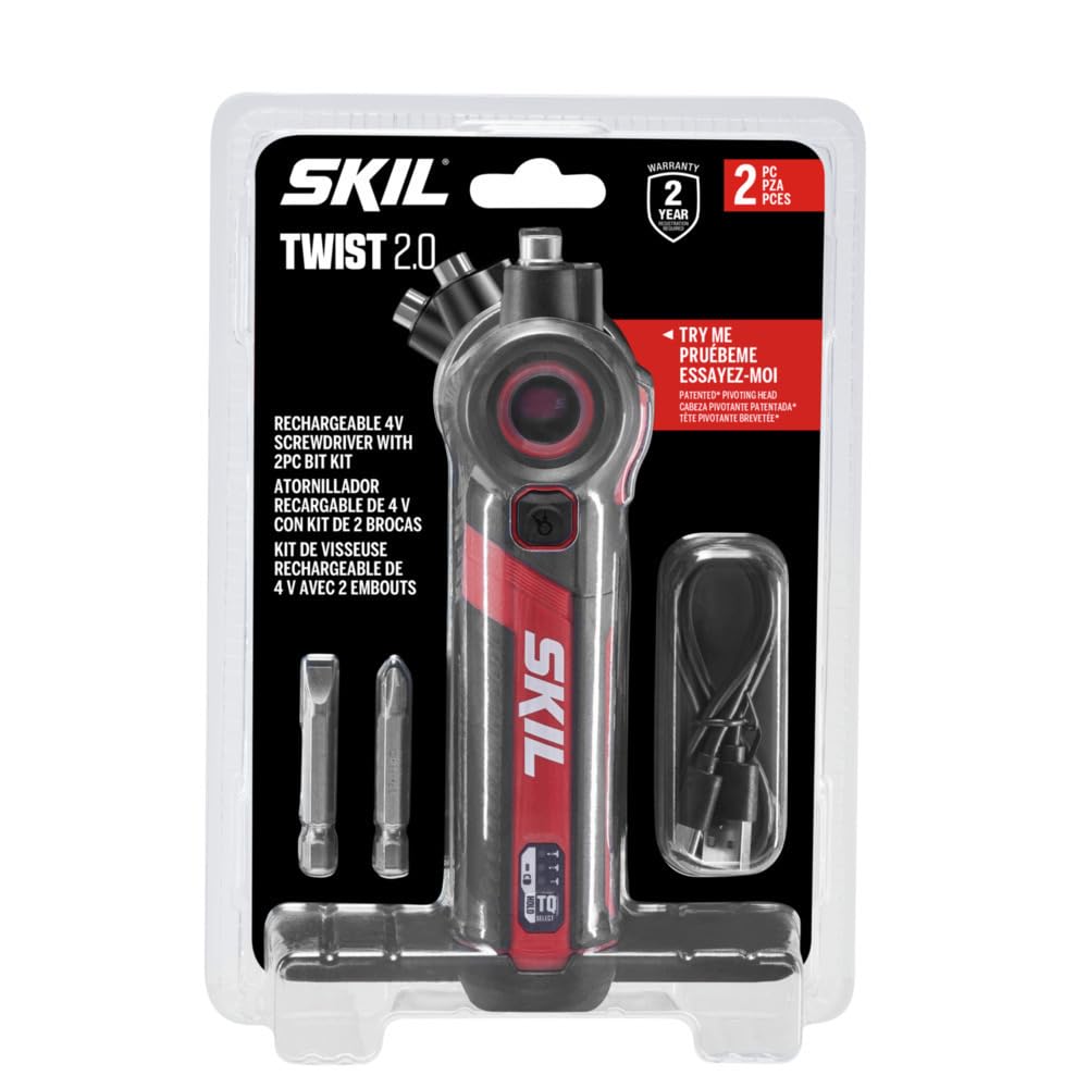 SKIL Twist 2.0 Rechargeable 4V Screwdriver with Pivoting Head $14.98 @ Amazon w/ Prime shipping