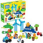 88 Piece Mega BLOKS Fisher-Price Toddler Building Blocks, Green Town Build &amp; Learn Eco House  $8.49 w/ Prime shipping